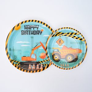 צלחות סט טרקטור חדש 8 יח' קטן