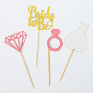 קיסמים מסיבת רווקות גליטר מיקס 4 יח'