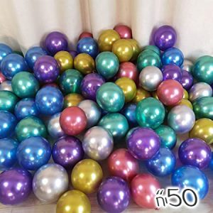 בלון כרום מיקס צבעוני 50 יח'