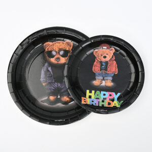 צלחות סט דובי 8 יח' קטן