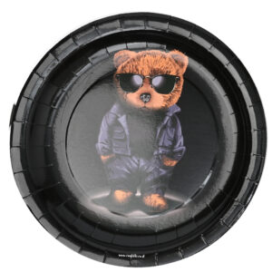 צלחות סט דובי 8 יח' בינוני