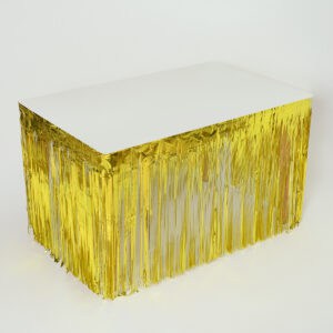 חצאית פרנזים לשולחן 75*275 זהב