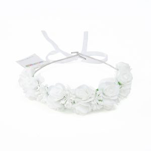 זר לבן 14 פרחים PVC