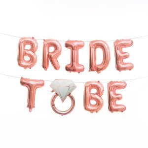 בלון B2B רוז גולד טבעת *עם לולאות תלייה*