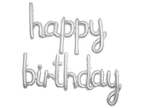 בלון אותיות מחוברות HPY כסף (RB)
