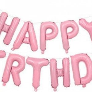 בלון אותיות HPY פוקסיה פסטל (RB)
