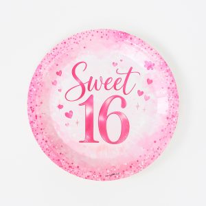 צלחות גיל 16 סוויט סיקסטין 8 יח' בינוני
