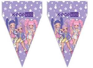 שרשרת דגלים משולשים 3 מטר K-POP